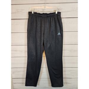 Adidas Men's Gray Solid High Rise Elastic Waist‎ Straight Leg Sweatpants Size M